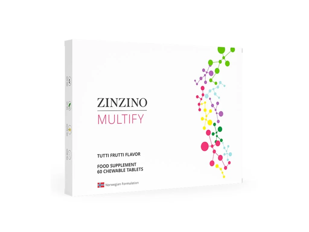 ZINZINO Multify – dětský multivitamín pro imunitu, růst a zdravý vývoj, 60 tablet