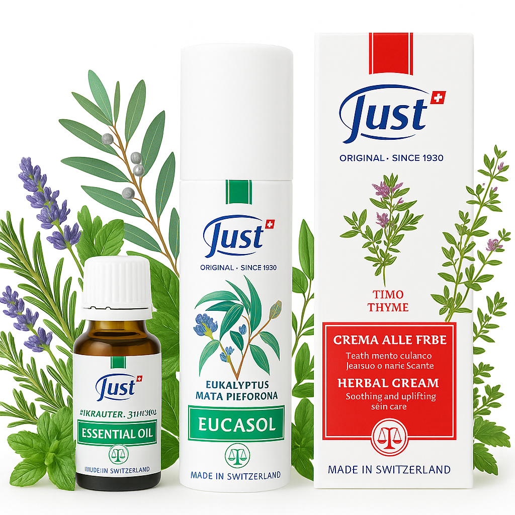 Just | Eucasol 50ml + Tymiánový krém 60 ml + Olej z 31 bylin 20 ml