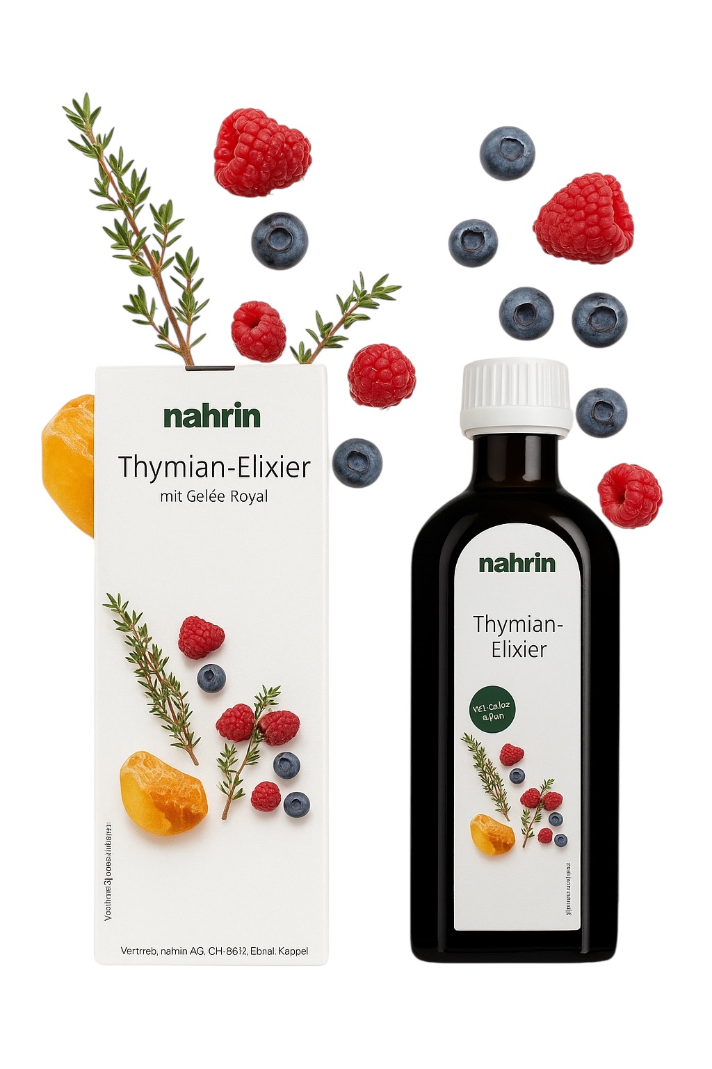 Nahrin Tymiánový elixír s mateří kašičkou 250 ml