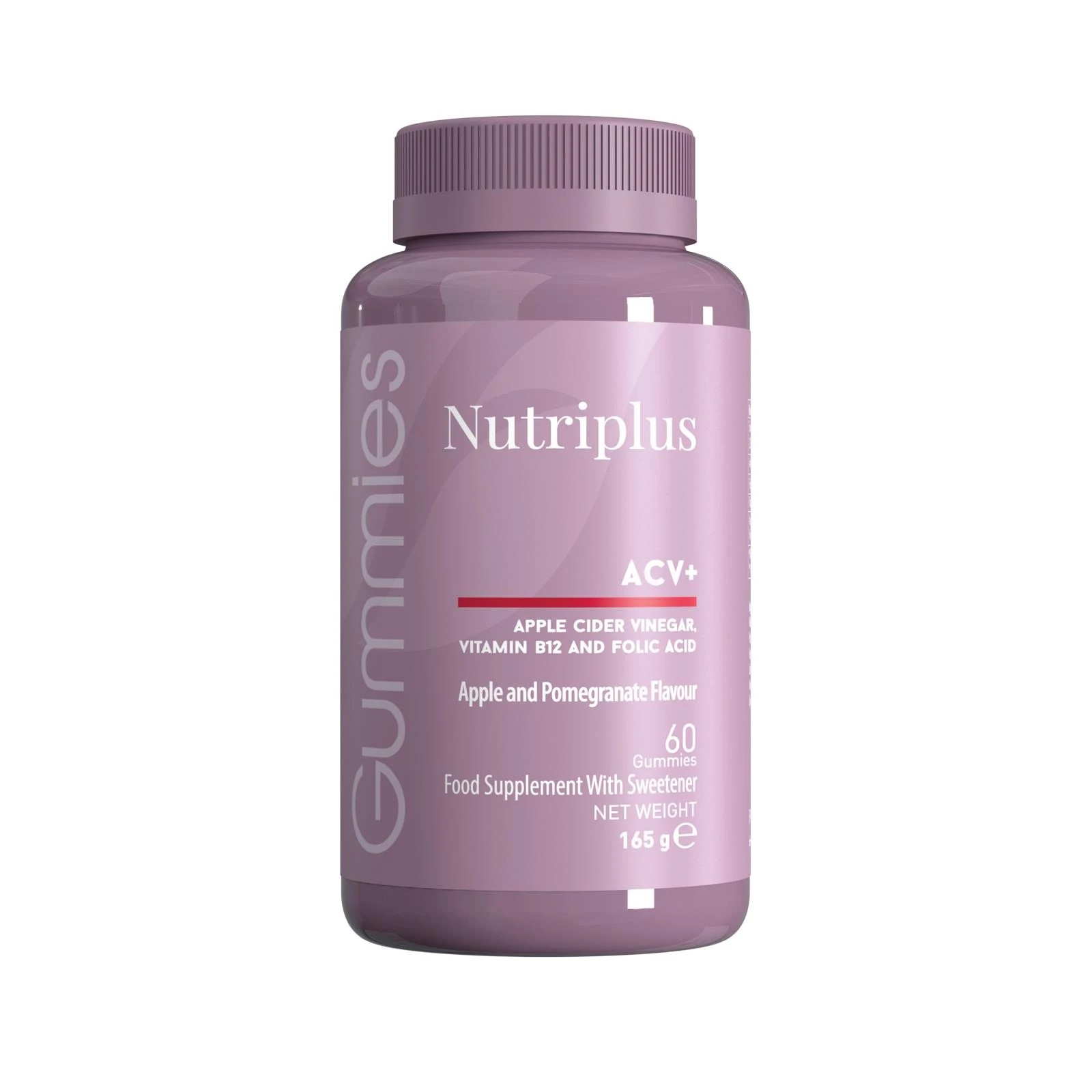 NUTRIPLUS ACV+ Gumové bonbony, 165 g