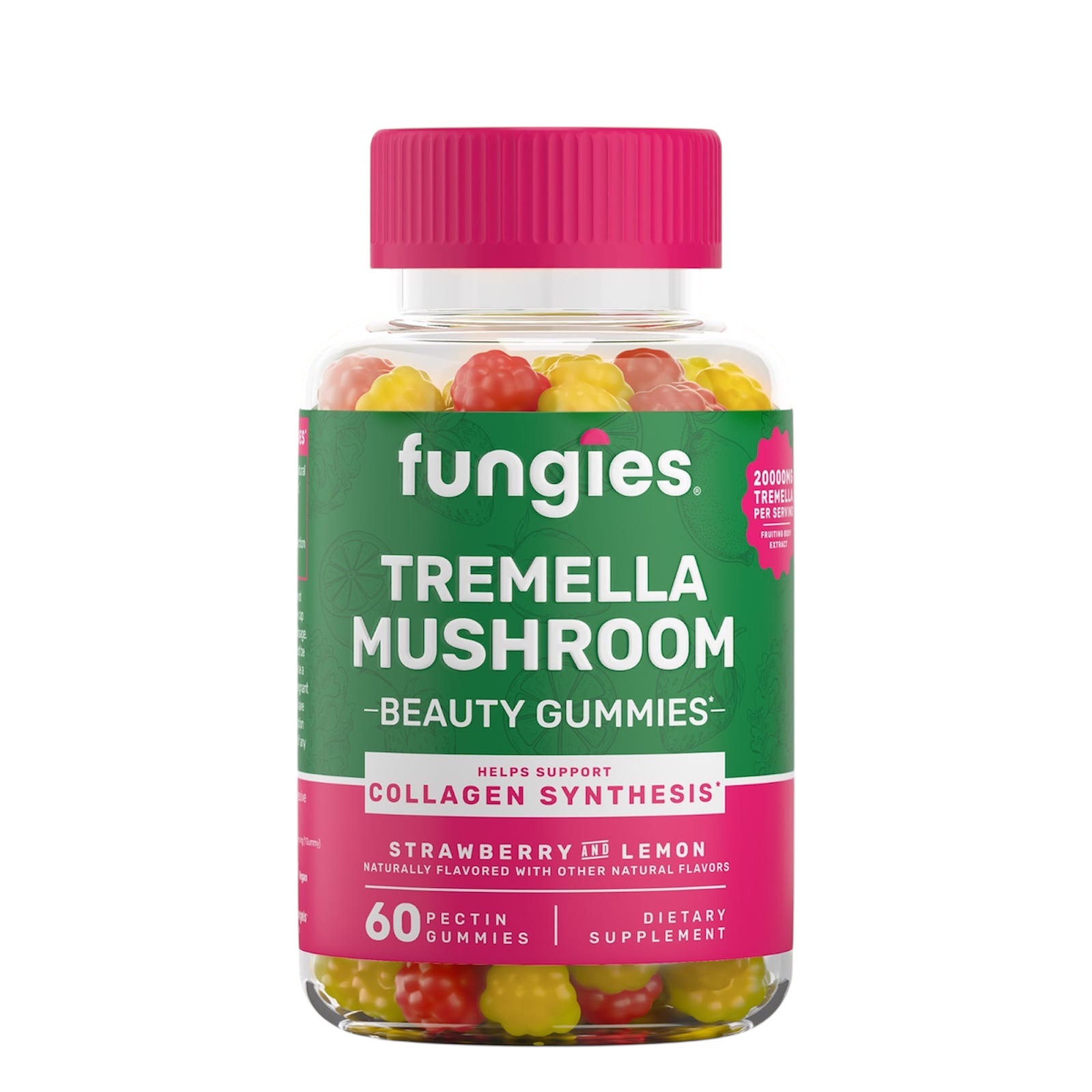 Tremella gummies, Fungies, houba krásy, kolagen, hydratace pleti, doplněk pro pokožku, tremella fuciformis, beauty gummies, přírodní kolagen, veganský doplněk na pleť, doplněk stravy pro krásu.