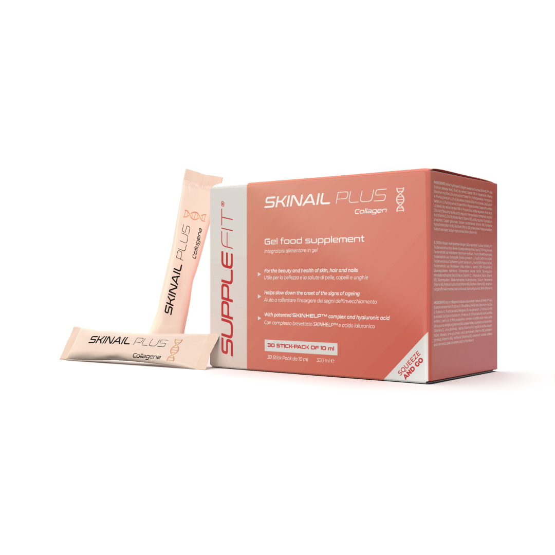 SKINAIL PLUS je prémiový gelový doplněk stravy vytvořený pro ty, kteří chtějí maximální dávku kolagenu v lahodné podobě. Každá denní dávka obsahuje 6000 mg kolagenu, což z něj činí jeden z nejsilnějších produktů ve své kategorii. Díky gelové formě se SKINAIL PLUS snadno užívá, rychle vstřebává a zároveň skvěle chutná – žádné tablety, žádné kompromisy, jen příjemný každodenní rituál krásy. Proč si zamilujete SKINAIL PLUS: 6000 mg kolagenu v denní dávce gelová forma pro pohodlné užívání výborná chuť podpora krásnější pleti, vlasů a nehtů prémiová volba pro náročné zákazníky Krása, kterou si vychutnáte SKINAIL PLUS spojuje sílu vysoké koncentrace kolagenu s luxusem snadného a příjemného užívání. Je ideální jako součást každodenní péče o vzhled a vitalitu – zevnitř. Použití: Užívejte dle doporučeného dávkování uvedeného na obalu. Balení: 300 ml SKINAIL PLUS – když chcete to nejlepší pro pleť, vlasy a nehty, a navíc si to užít s každou dávkou